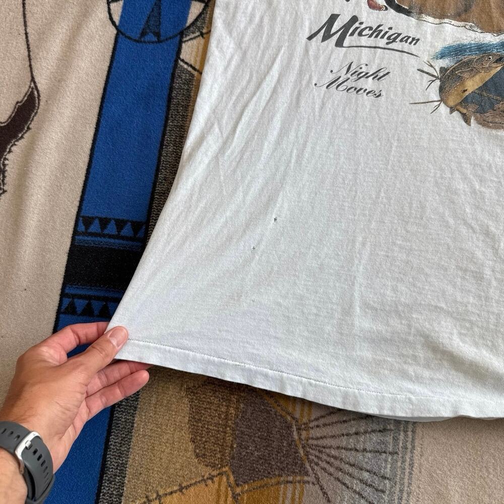 Vintage 90s Michigan Animals Outdoor Nature T-Shirt Size XL Single Stitch - Picture 6 of 9